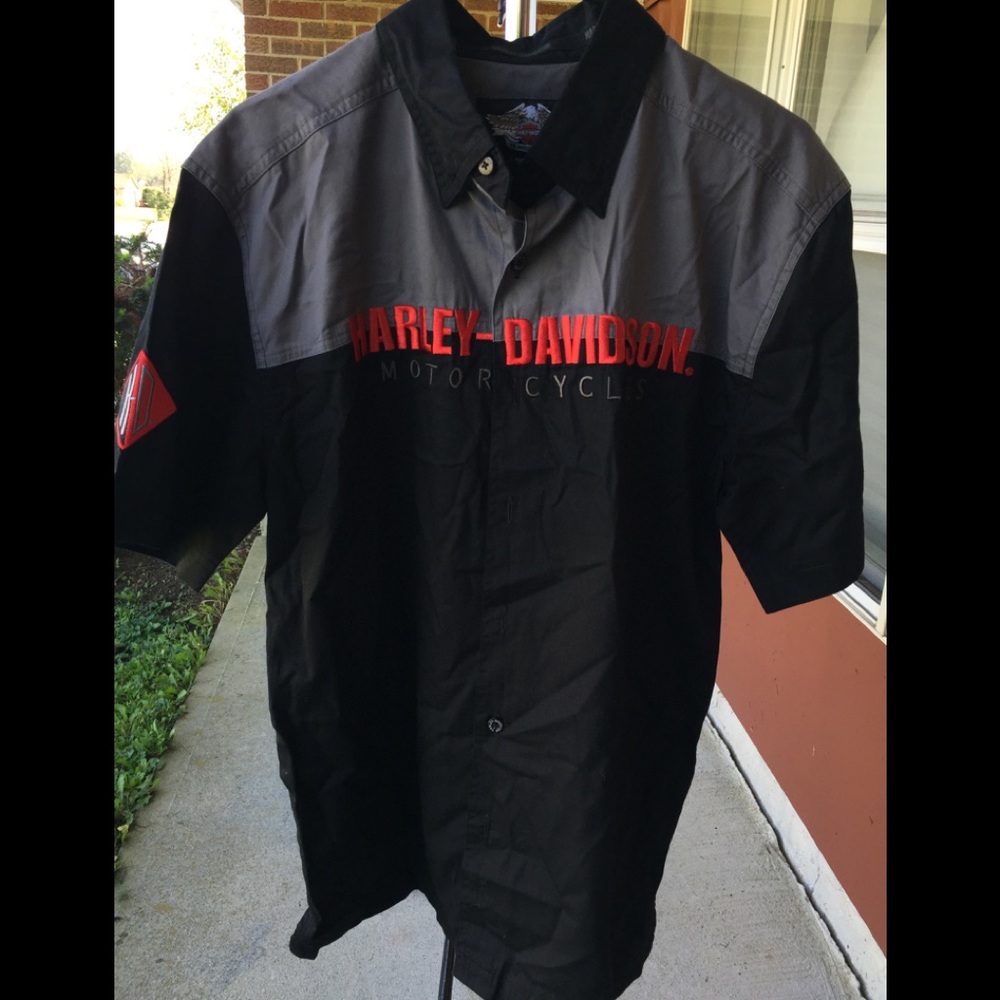 Harley Davidson Short Sleeve Button Down Shirt
